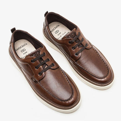 Denim Clash Cognac Sneakers - Premium Men's Lifestyle Shoes from Democrata - Just LE 5999! Shop now at  TIT | Team for International Trading