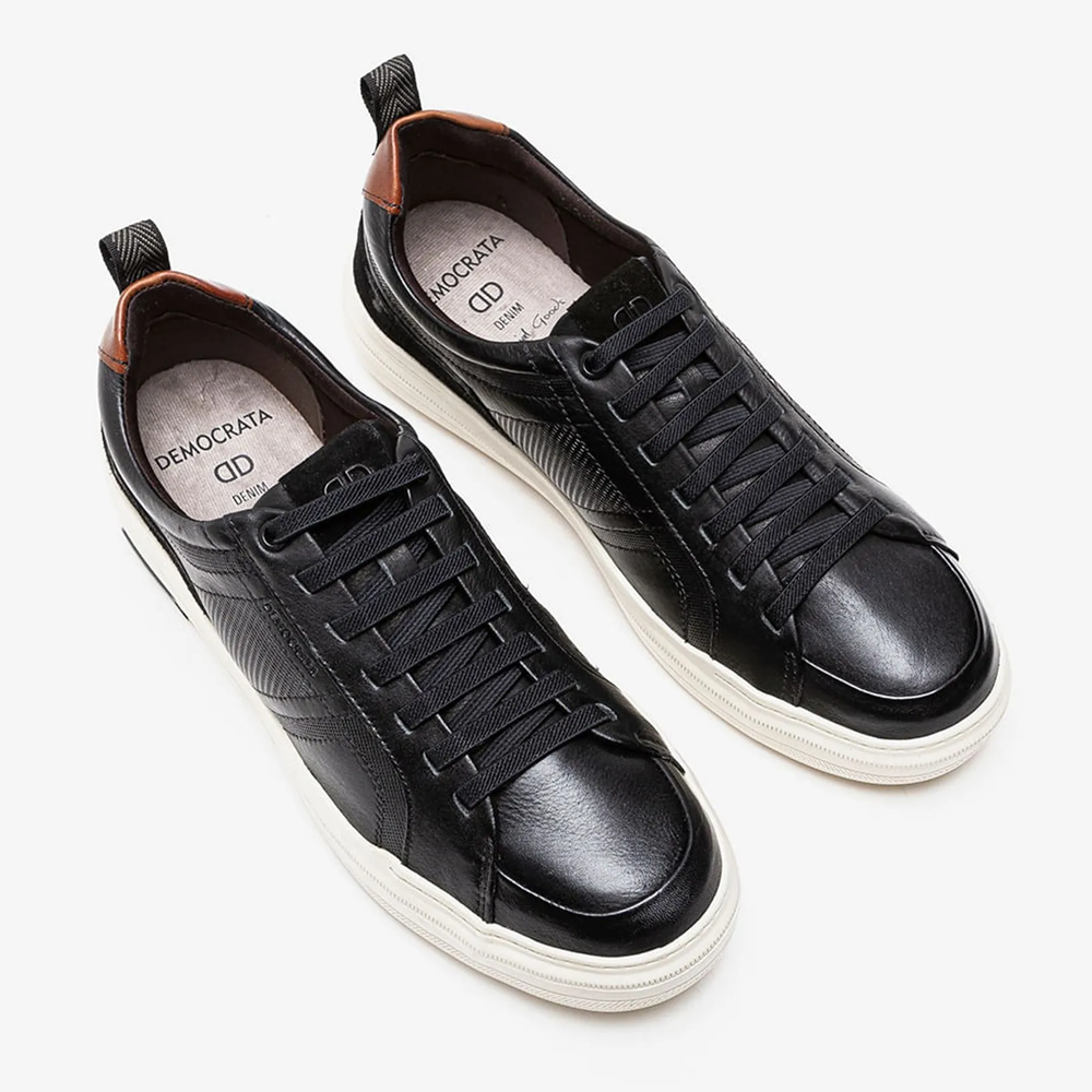 Luke Denim Black Sneakers - Premium Men's Lifestyle Shoes from Democrata - Just LE 6999! Shop now at  TIT | Team for International Trading