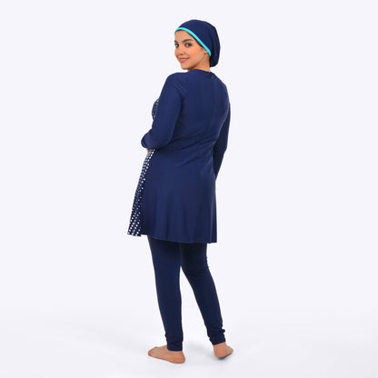 Ocean Dots Women's Burkini - Premium Women's Beachwear from Team Sport - Just LE 3999! Shop now at TIT