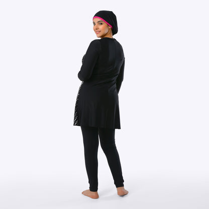 Ocean Dots Women's Burkini - Premium Women's Beachwear from Team Sport - Just LE 3999! Shop now at TIT