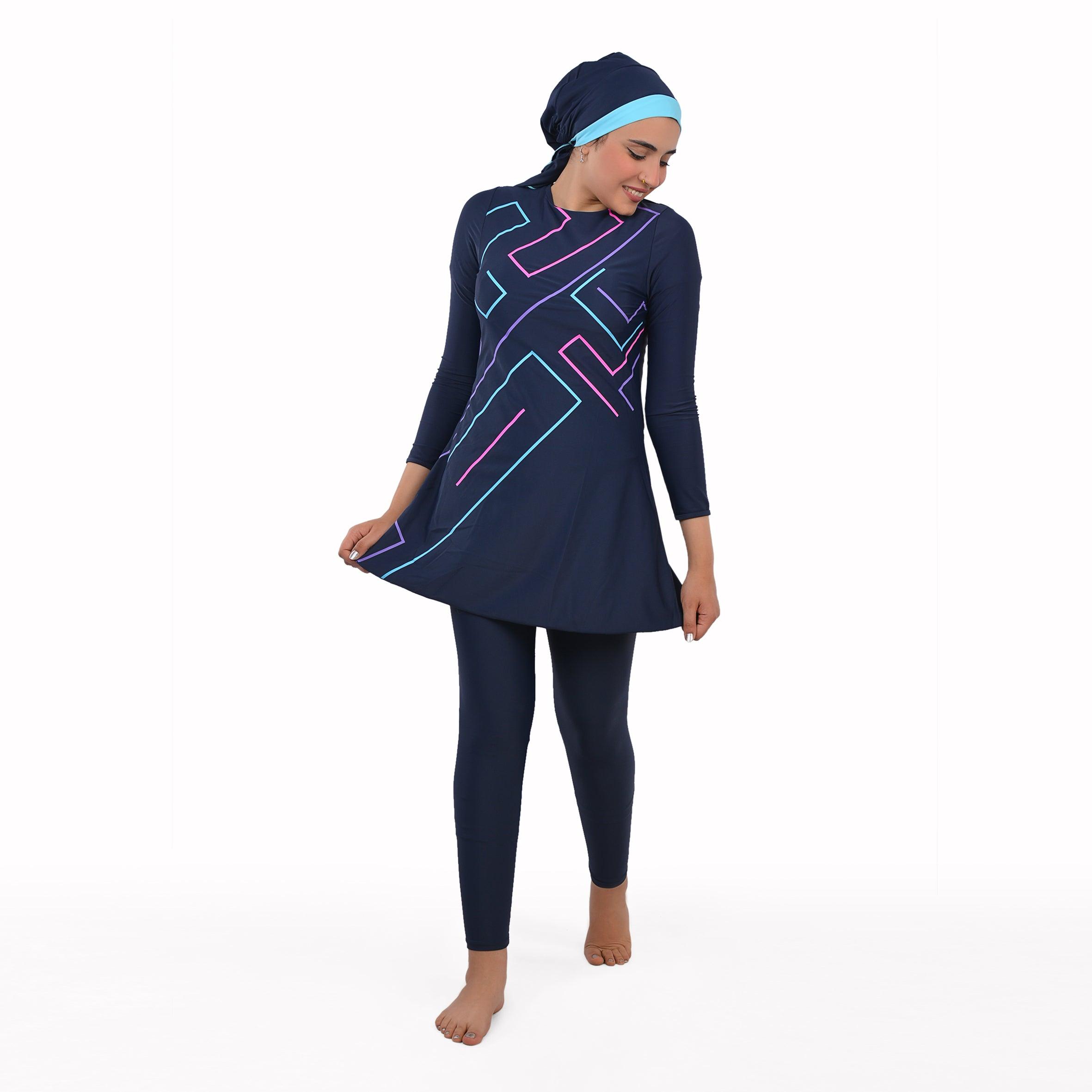 3 Pcs Puzzle Long Sleeve Women's Swimsuit - Premium Women's Beachwear from Team Sport - Just LE 3299! Shop now at  TIT | Team for International Trading