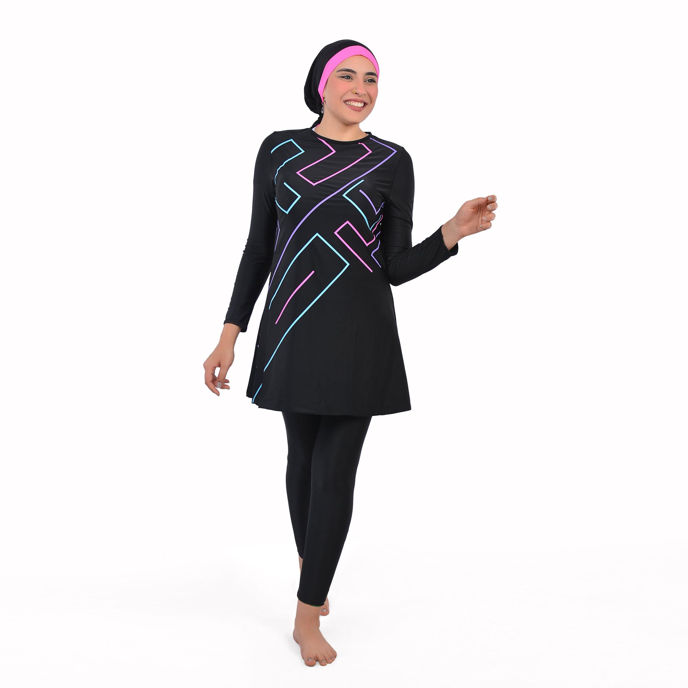 3 Pcs Puzzle Long Sleeve Women's Swimsuit - Premium Women's Beachwear from Team Sport - Just LE 3299! Shop now at  TIT | Team for International Trading