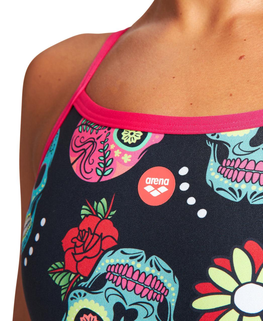 Arena Women's Crazy Skulls Carnival Light Drop Back One Piece - Premium Women's Training Swimwear from arena - Just LE 2249! Shop now at  TIT | Team for International Trading