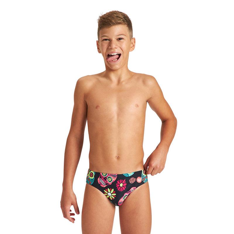 Boys' Crazy Skulls Carnival JR Brief - Premium Boys Swimsuits from arena - Just LE 1299! Shop now at  TIT | Team for International Trading
