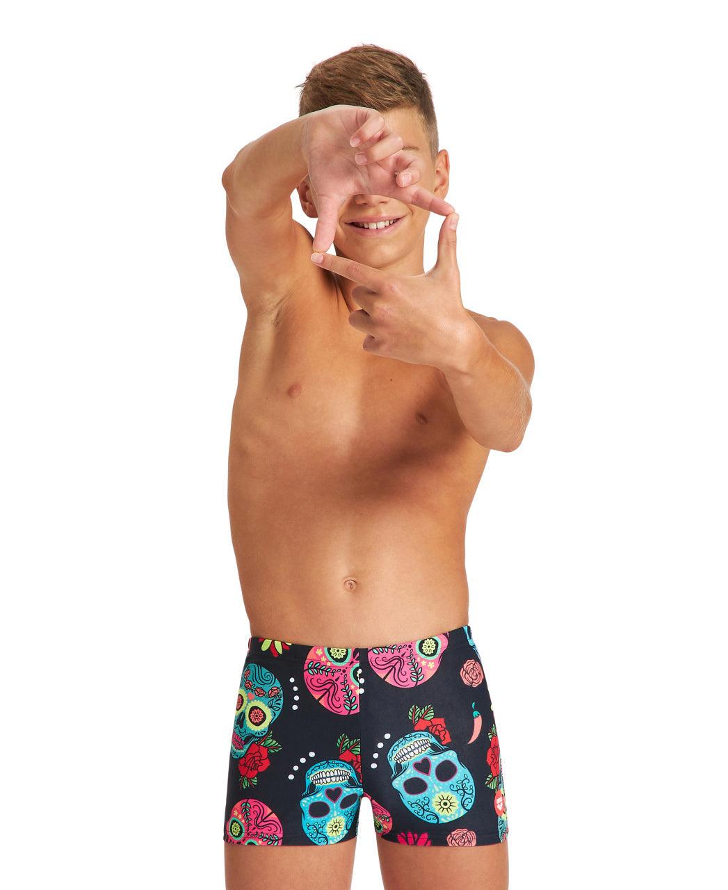 Boys' Crazy Skulls Carnival JR Short - Premium Boys Swimsuits from arena - Just LE 1299! Shop now at  TIT | Team for International Trading