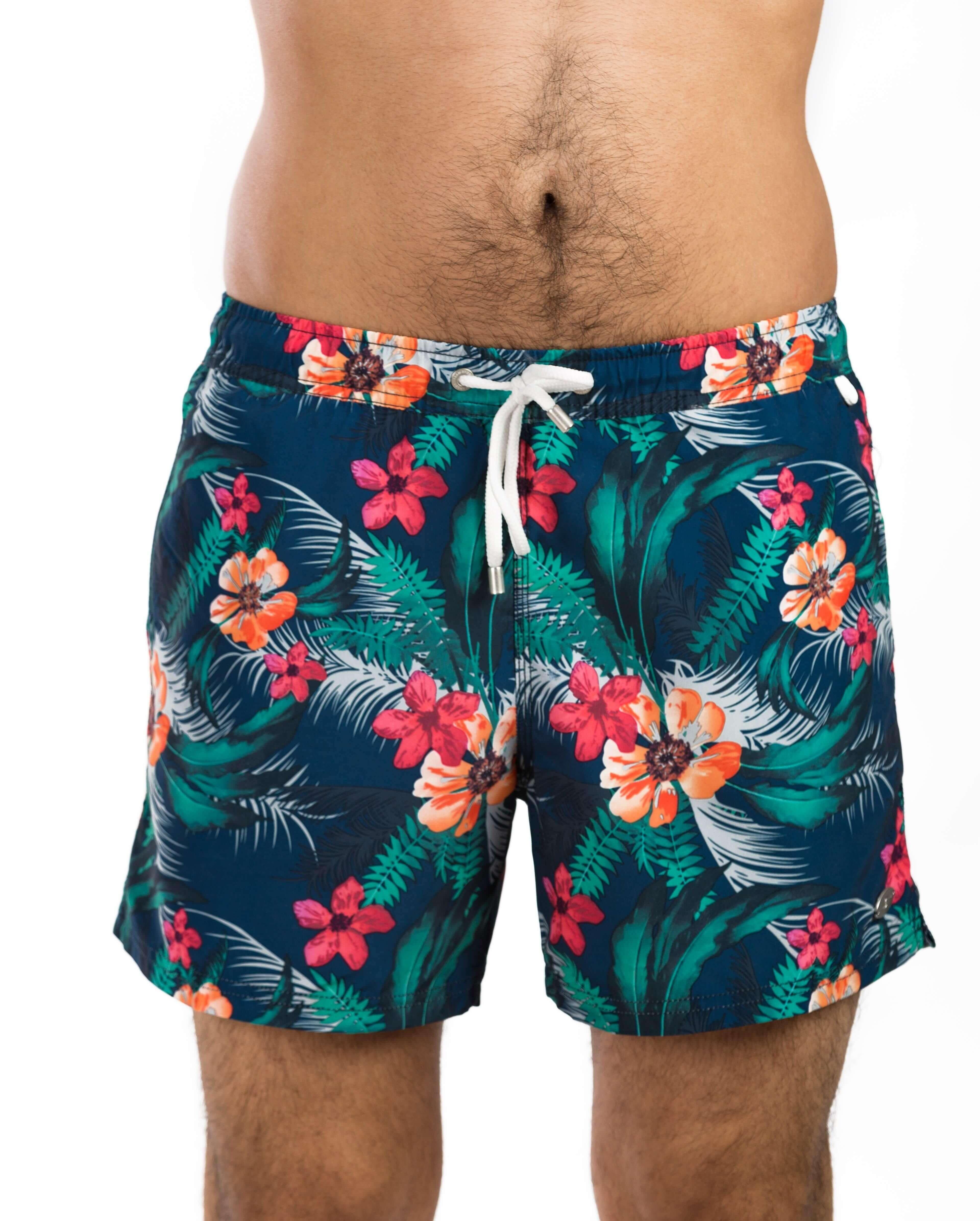Colorful Flowers Men's Beach Short - Premium Men's Beachwear from Team Sport - Just LE 1549! Shop now at  TIT | Team for International Trading