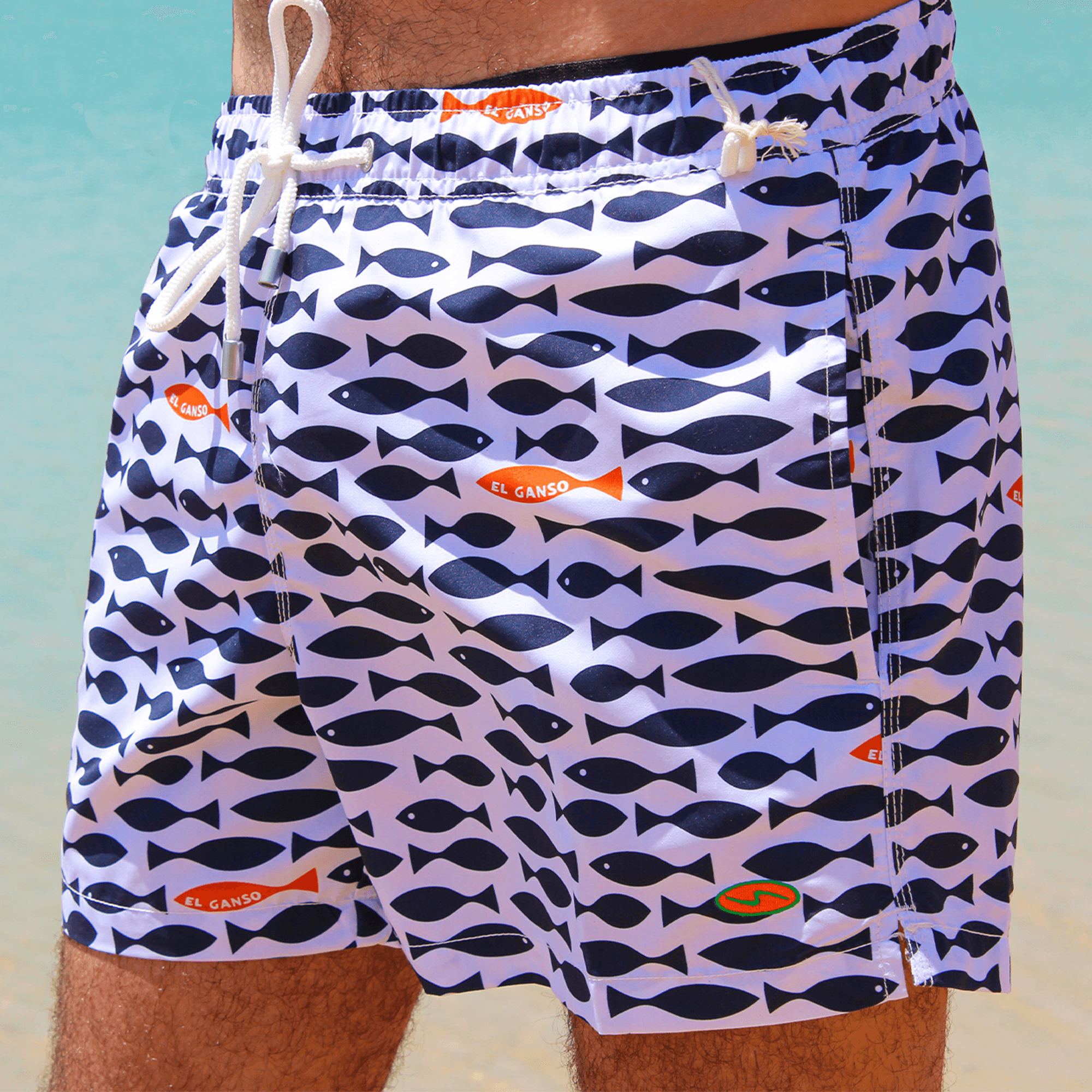 Fish Print Beach Short - Premium Men's Beachwear from Team Sport - Just LE 1549! Shop now at  TIT | Team for International Trading