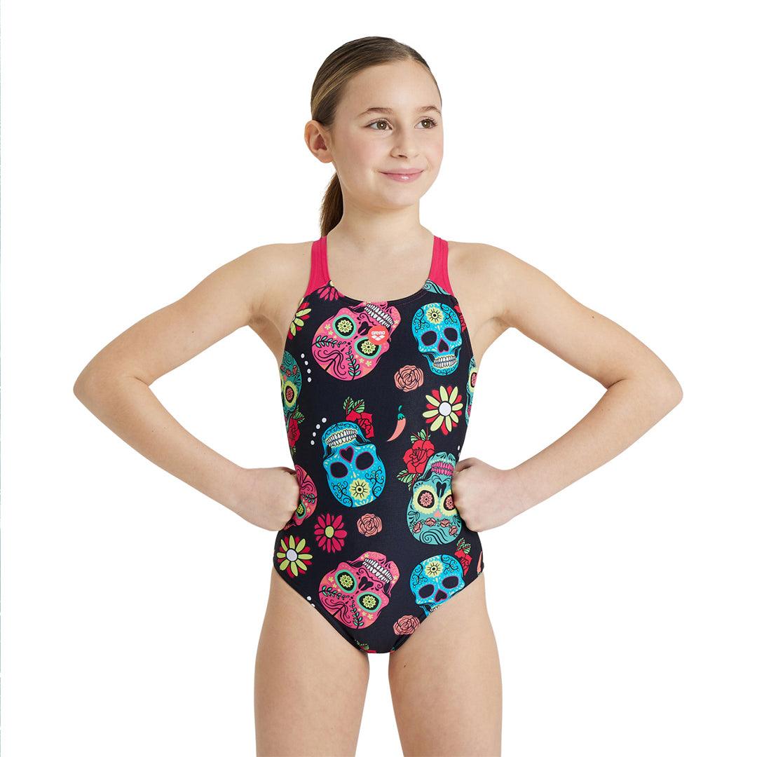 Girls' Crazy Skulls Carnival JR Swim Pro One Piece - Premium Girls Swimsuits from arena - Just LE 1899! Shop now at  TIT | Team for International Trading