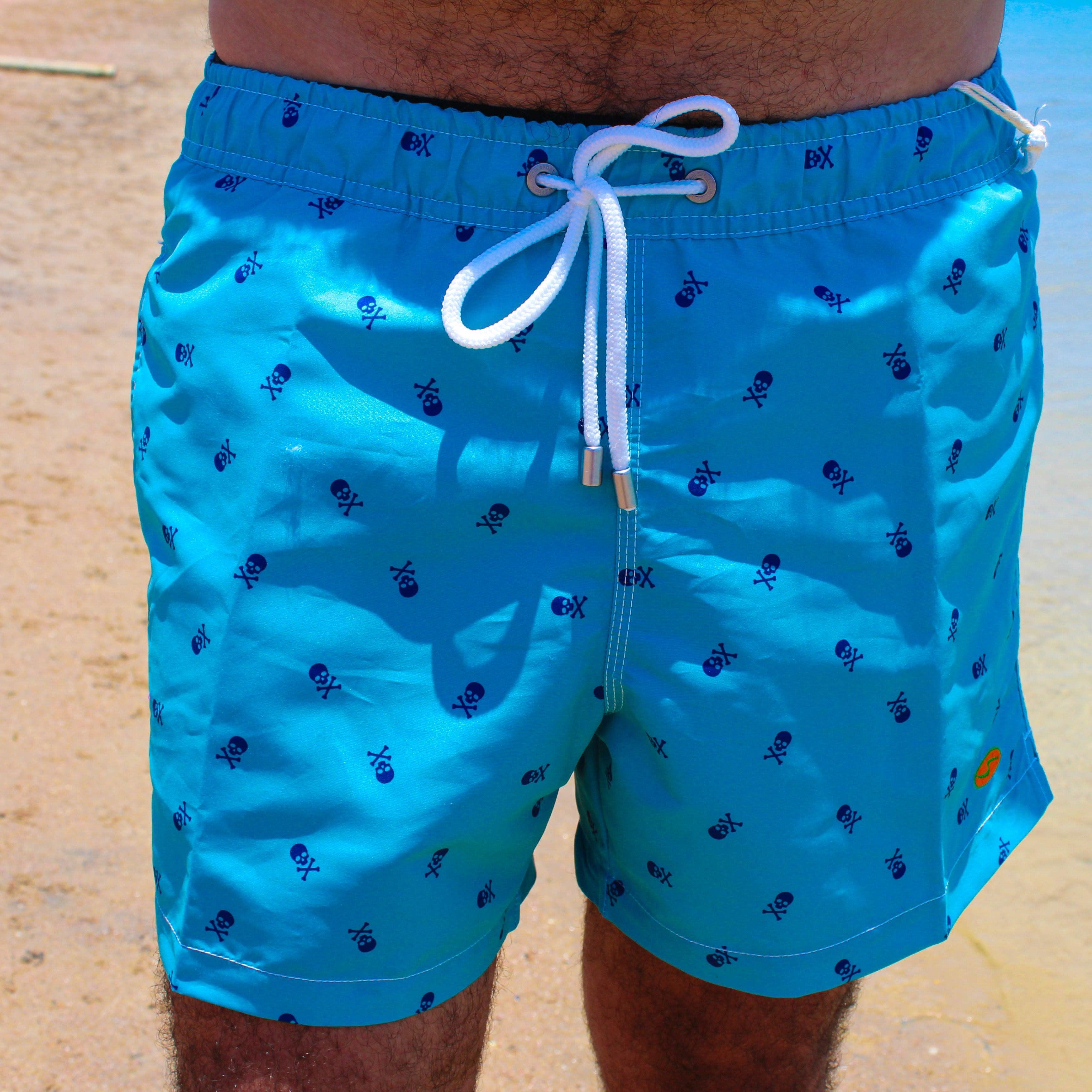 Jolly Roger Skull Beach Short - Premium Men's Beachwear from Team Sport - Just LE 1549! Shop now at  TIT | Team for International Trading