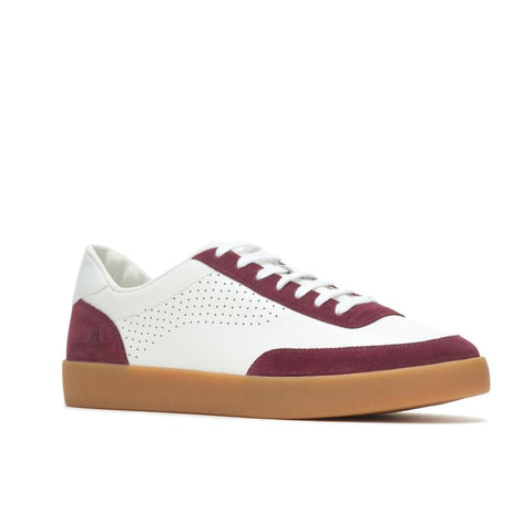 46 / WHITE MAROON SUEDE