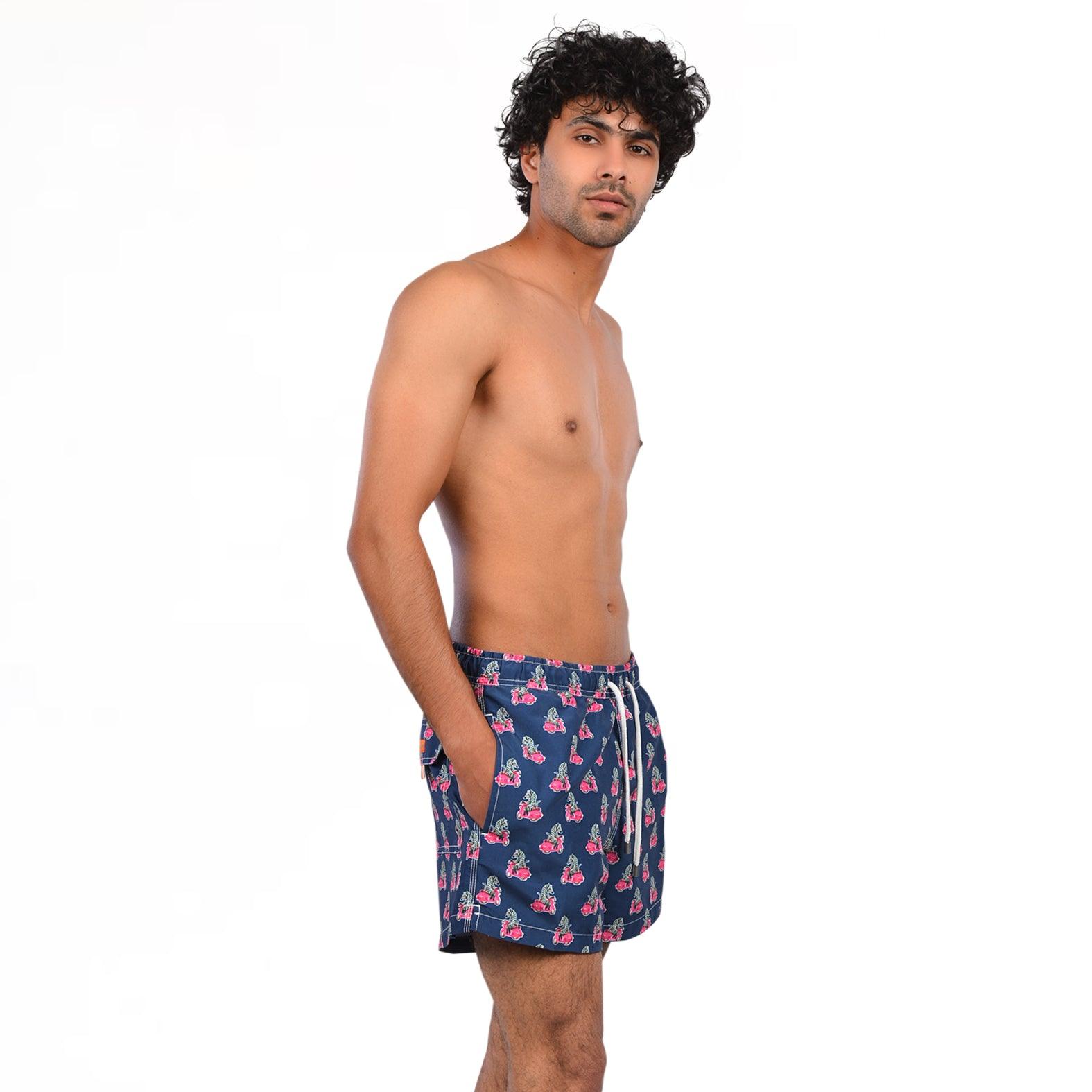 Zebra on Vespa Beach Short - Premium Men's Beachwear from Team Sport - Just LE 1549! Shop now at  TIT | Team for International Trading