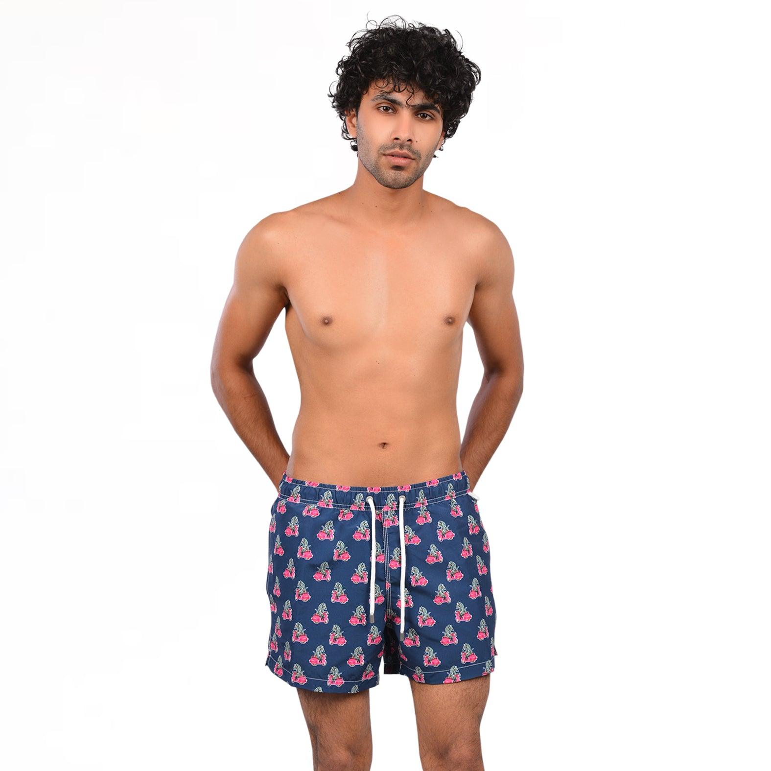 Zebra on Vespa Beach Short - Premium Men's Beachwear from Team Sport - Just LE 1549! Shop now at  TIT | Team for International Trading